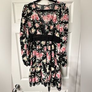 Floral V Neck dress